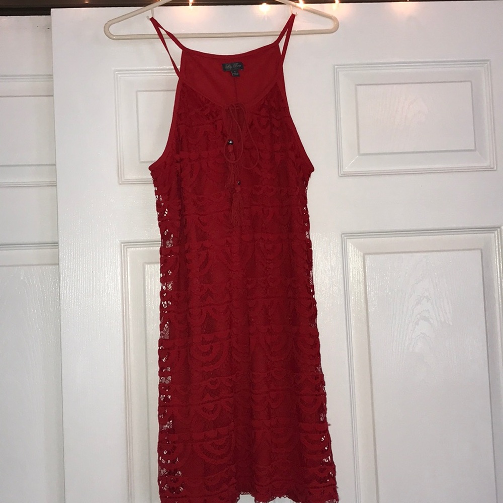 red dress